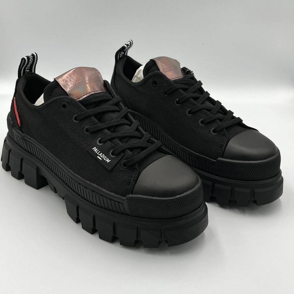 New With Box Palladium Black Revolt Lo Tx Low Top Sneakers Size 10